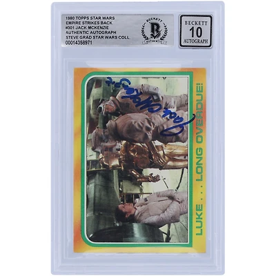 Jack McKenzie Star Wars Autographed 1980 Topps The Empire Strikes Back #301 BGS Authenticated 10 Card
