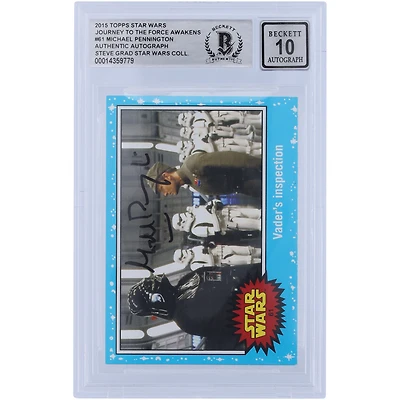 Michael Pennington Star Wars Autographed 2015 Topps Journey To The Force Awakens #61 BGS Authenticated 10 Card