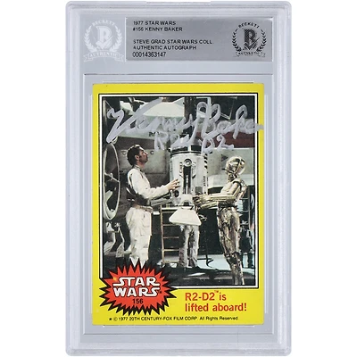 Kenny Baker Autographed 1977 Topps Star Wars #156 BGS Authenticated Card with "R2-D2" Inscription