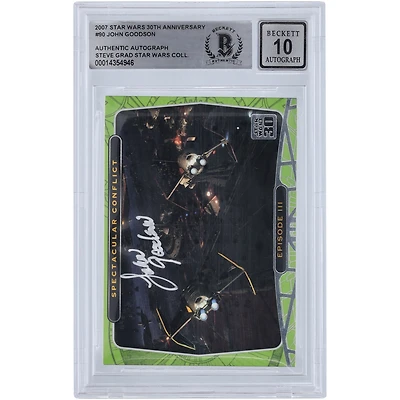 John Goodson Star Wars Autographed 2007 Topps 30th Anniversary #90 BGS Authenticated 10 Card