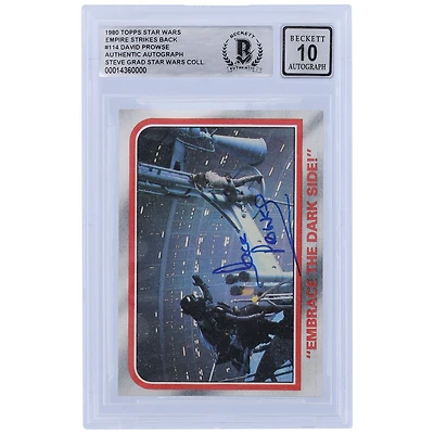 David Prowse Star Wars Autographed 1980 Topps The Empire Strikes Back Darth Vader #114 BGS Authenticated 10 Card