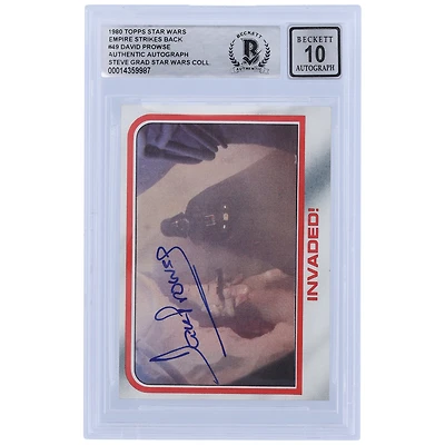 David Prowse Star Wars Autographed 1980 Topps The Empire Strikes Back Darth Vader #49 BGS Authenticated 10 Card