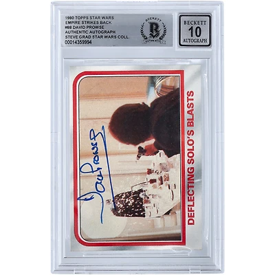 David Prowse Star Wars Autographed 1980 Topps The Empire Strikes Back Darth Vader #88 BGS Authenticated 10 Card