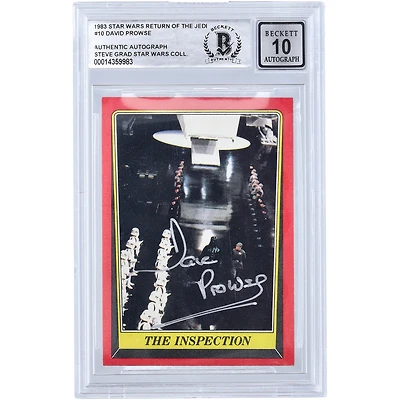 David Prowse Star Wars Autographed 1983 Topps Return of the Jedi Darth Vader #10 BGS Authenticated 10 Card