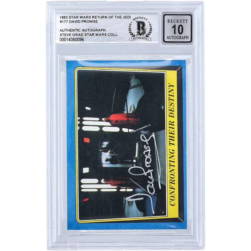 David Prowse Star Wars Autographed 1983 Topps Return of the Jedi Darth Vader #177 BGS Authenticated 10 Card