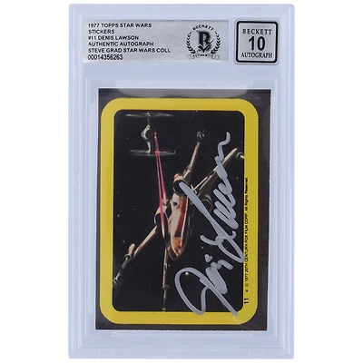 Denis Lawson Autographed 1977 Topps Star Wars Series 1 Sticker #11 BGS Authenticated 10 Card