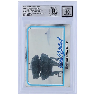 Michael McAlister Star Wars Autographed 1980 Topps The Empire Strikes Back #150 BGS Authenticated 10 Card