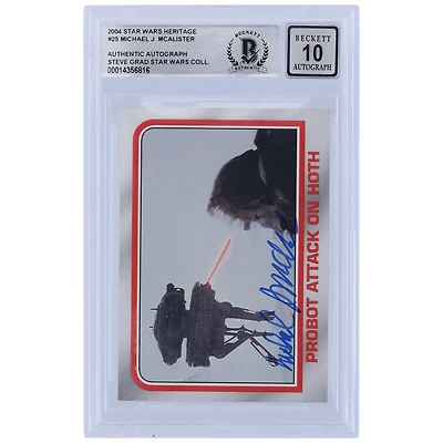 Michael McAlister Star Wars Autographed 2004 Topps Heritage #25 BGS Authenticated 10 Card