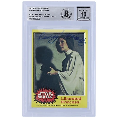 Penny McCarthy Autographed 1977 Topps Star Wars Series 1 #192 BGS Authenticated 10 Card