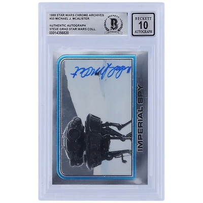 Michael McAlister Star Wars Autographed 1999 Topps Chrome Archives #33 BGS Authenticated 10 Card