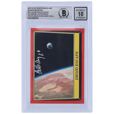 Caleb Aschkynazo Star Wars Autographed 2016 Topps Rogue One #24 BGS Authenticated 10 Card