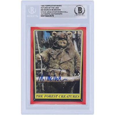 Marghi McMahon Star Wars Autographed 1983 Topps Return of the Jedi #89 BGS Authenticated Card