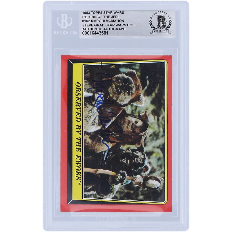 Marghi McMahon Star Wars Autographed 1983 Topps Return of the Jedi #102 BGS Authenticated Card