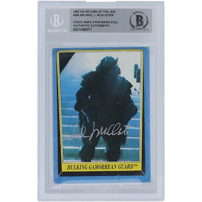 Michael McAlister Star Wars Autographed 1983 Topps Return of the Jedi #209 BGS Authenticated Card