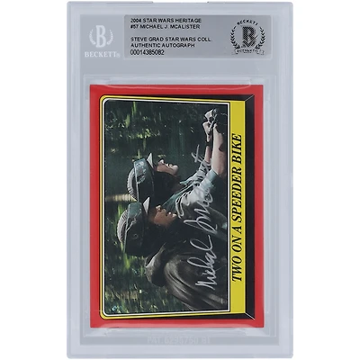 Michael McAlister Star Wars Autographed 2004 Topps Heritage #57 BGS Authenticated Card