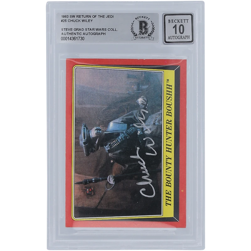 Chuck Wiley Star Wars Autographed 1983 Topps Return of the Jedi #25 BGS Authenticated 10 Card