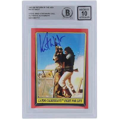 Kit West Star Wars Autographed 1983 Topps Return of the Jedi #43 BGS Authenticated 10 Card