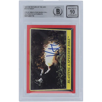 Kit West Star Wars Autographed 1983 Topps Return of the Jedi #70 BGS Authenticated 10 Card