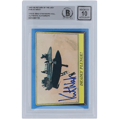 Kit West Star Wars Autographed 1983 Topps Return of the Jedi #148 BGS Authenticated 10 Card