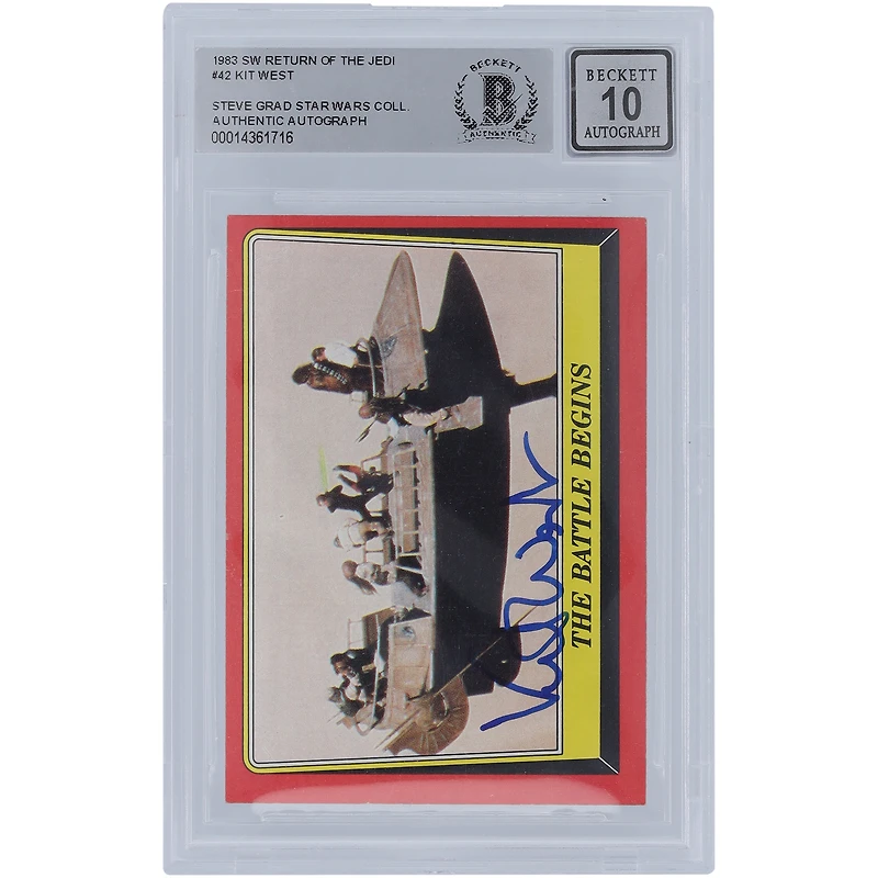 Kit West Star Wars Autographed 1983 Topps Return of the Jedi #42 BGS Authenticated 10 Card