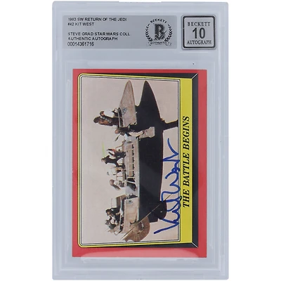 Kit West Star Wars Autographed 1983 Topps Return of the Jedi #42 BGS Authenticated 10 Card