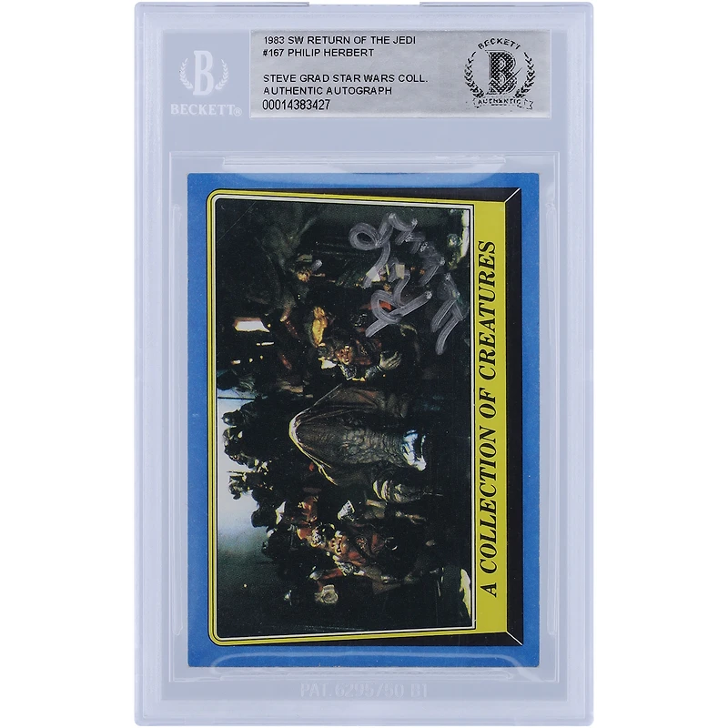 Philip Herbert Star Wars Autographed 1983 Topps Return of the Jedi #167 BGS Authenticated Card