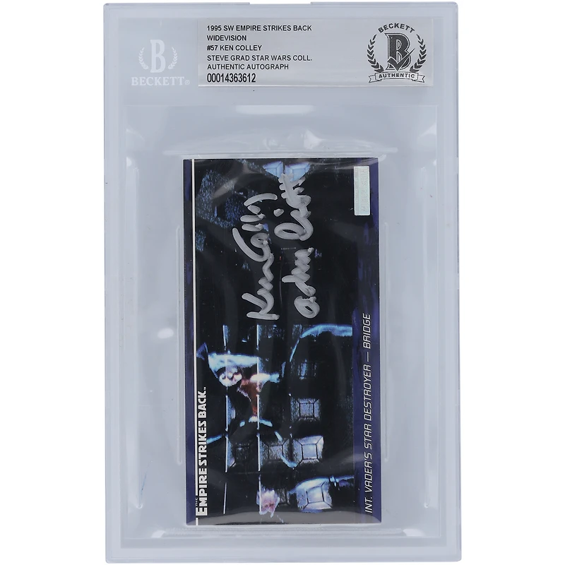 Ken Colley Star Wars Autographed 1995 Topps The Empire Strikes Back Widevision #57 BGS Authenticated Card with "Adm. Piett" Inscription