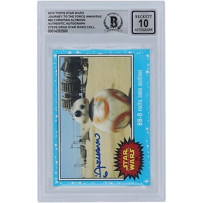 Christian Alzmann Star Wars Autographed 2015 Topps Journey To The Force Awakens #82 BGS Authenticated 10 Card