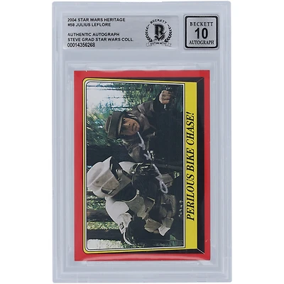 Julius LeFlore Star Wars Autographed 2004 Topps Heritage #58 BGS Authenticated 10 Card