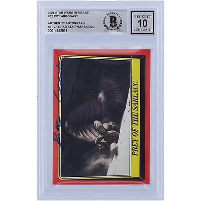 Roy Arbogast Star Wars Autographed 2004 Topps Heritage #52 BGS Authenticated 10 Card