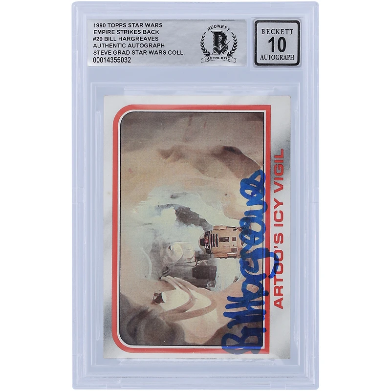 Bill Hargreaves Star Wars Autographed 1980 Topps The Empire Strikes Back #29 BGS Authenticated 10 Card