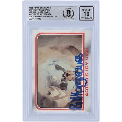 Bill Hargreaves Star Wars Autographed 1980 Topps The Empire Strikes Back #29 BGS Authenticated 10 Card