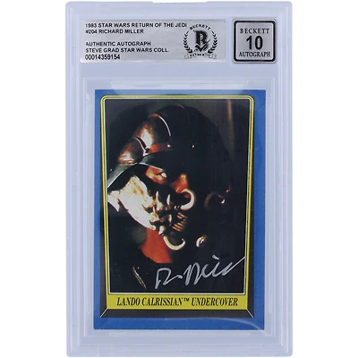 Richard Miller Star Wars Autographed 1983 Topps Return of the Jedi #204 BGS Authenticated 10 Card