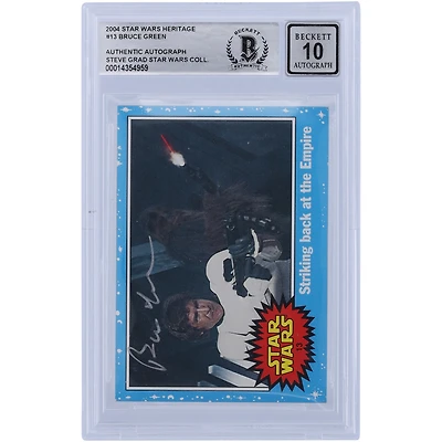 Bruce Green Autographed 2004 Topps Heritage #13 BGS Authenticated 10 Card