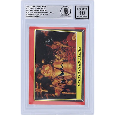 Marghi McMahon Star Wars Autographed 1983 Topps Return of the Jedi #92 BGS Authenticated 10 Card
