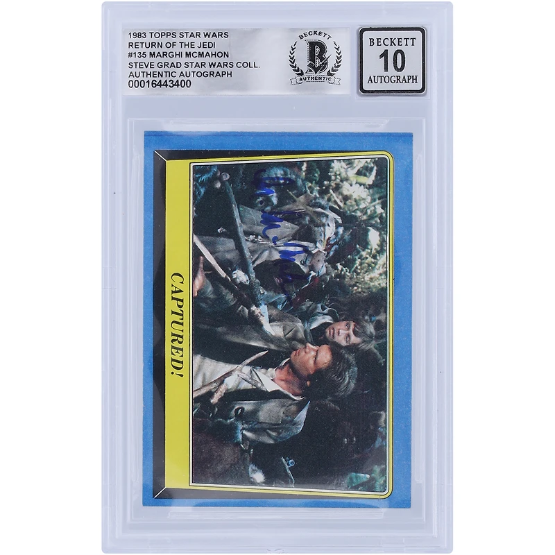 Marghi McMahon Star Wars Autographed 1983 Topps Return of the Jedi #135 BGS Authenticated 10 Card