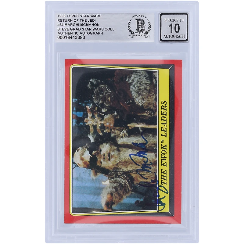 Marghi McMahon Star Wars Autographed 1983 Topps Return of the Jedi #84 BGS Authenticated 10 Card