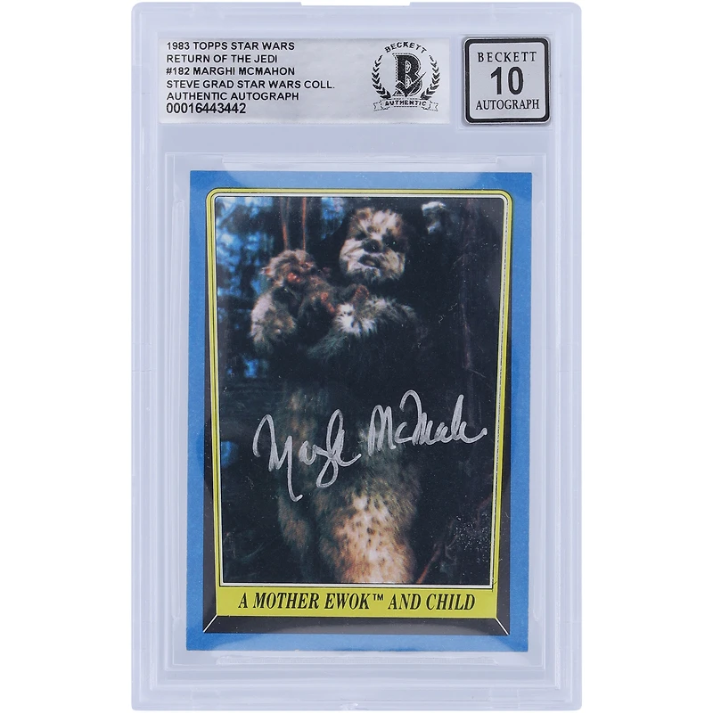 Marghi McMahon Star Wars Autographed 1983 Topps Return of the Jedi #182 BGS Authenticated 10 Card