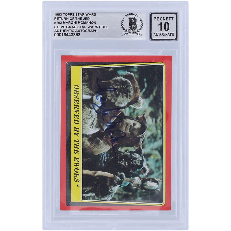 Marghi McMahon Star Wars Autographed 1983 Topps Return of the Jedi #102 BGS Authenticated 10 Card