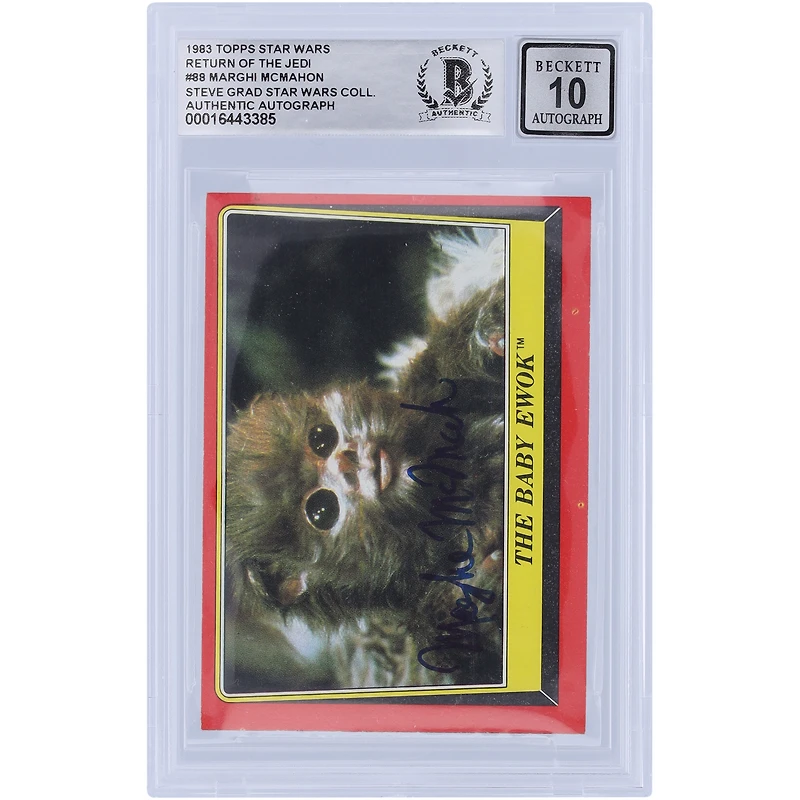 Marghi McMahon Star Wars Autographed 1983 Topps Return of the Jedi #88 BGS Authenticated 10 Card