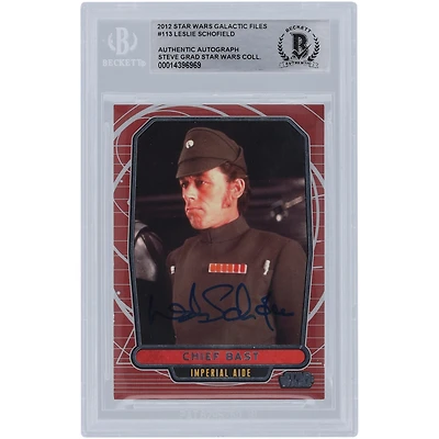 Leslie Schofield Star Wars Autographed 2012 Topps Galactic Files #113 BGS Authenticated Card