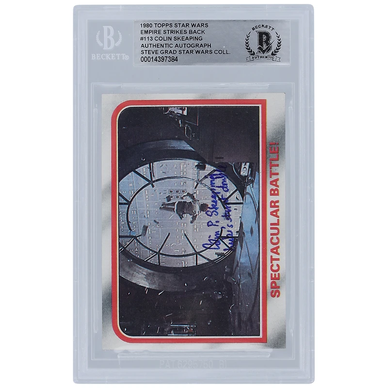 Colin Skeaping Star Wars Autographed 1980 Topps The Empire Strikes Back #113 BGS Authenticated Authentic Card with "Luke's Stunt Double" Inscription