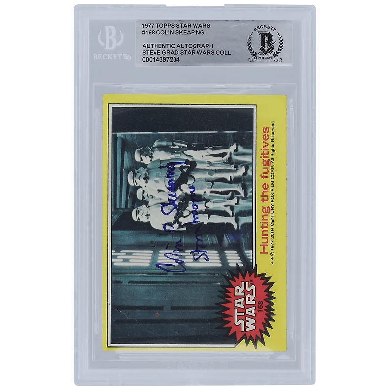 Colin Skeaping Star Wars Autographed 1977 Topps Star Wars #168 BGS Authenticated Card with "Stormtrooper" Inscription