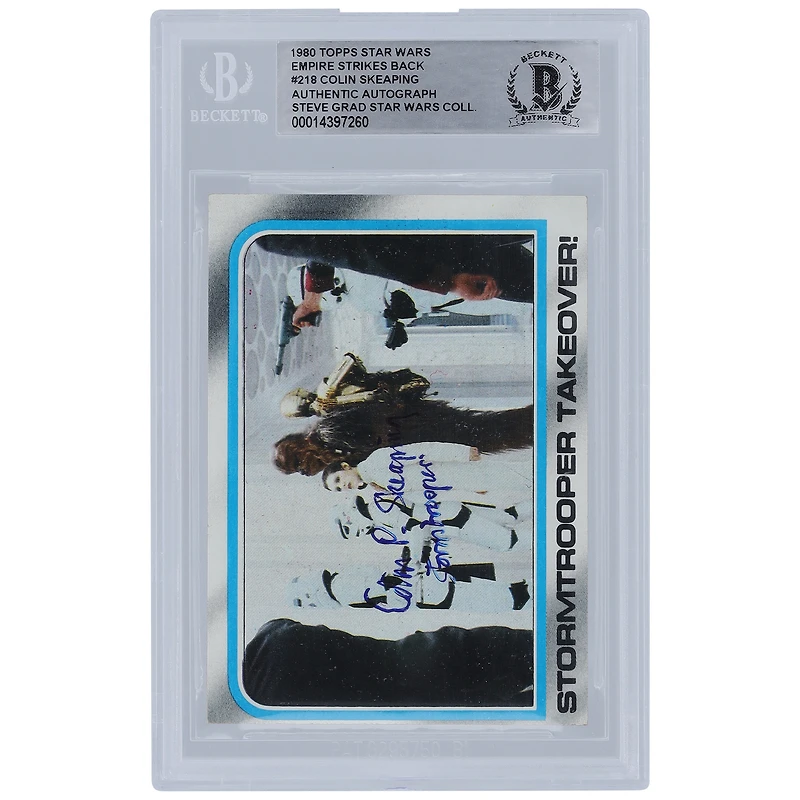 Colin Skeaping Star Wars Autographed 1980 Topps The Empire Strikes Back #218 BGS Authenticated Card with "Stormtrooper" Inscription