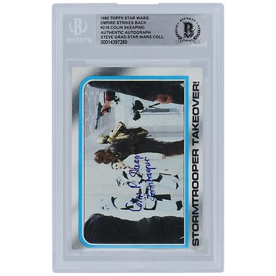 Colin Skeaping Star Wars Autographed 1980 Topps The Empire Strikes Back #218 BGS Authenticated Card with "Stormtrooper" Inscription