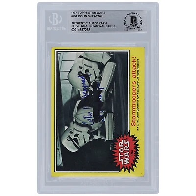 Colin Skeaping Star Wars Autographed 1977 Topps Star Wars #194 BGS Authenticated Card with "Stormtrooper" Inscription