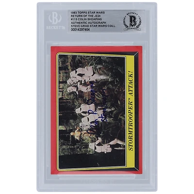 Colin Skeaping Star Wars Autographed 1983 Topps Return of the Jedi #113 BGS Authenticated Card with "Stormtrooper" Inscription