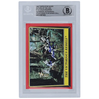 Colin Skeaping Star Wars Autographed 1983 Topps Return of the Jedi #114 BGS Authenticated Card with "Stormtrooper" Inscription