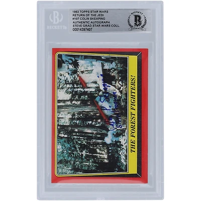 Colin Skeaping Star Wars Autographed 1983 Topps Return of the Jedi #107 BGS Authenticated Card with "Stormtrooper" Inscription