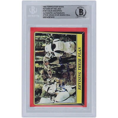 Colin Skeaping Star Wars Autographed 1983 Topps Return of the Jedi #105 BGS Authenticated Card with "Stormtrooper" Inscription